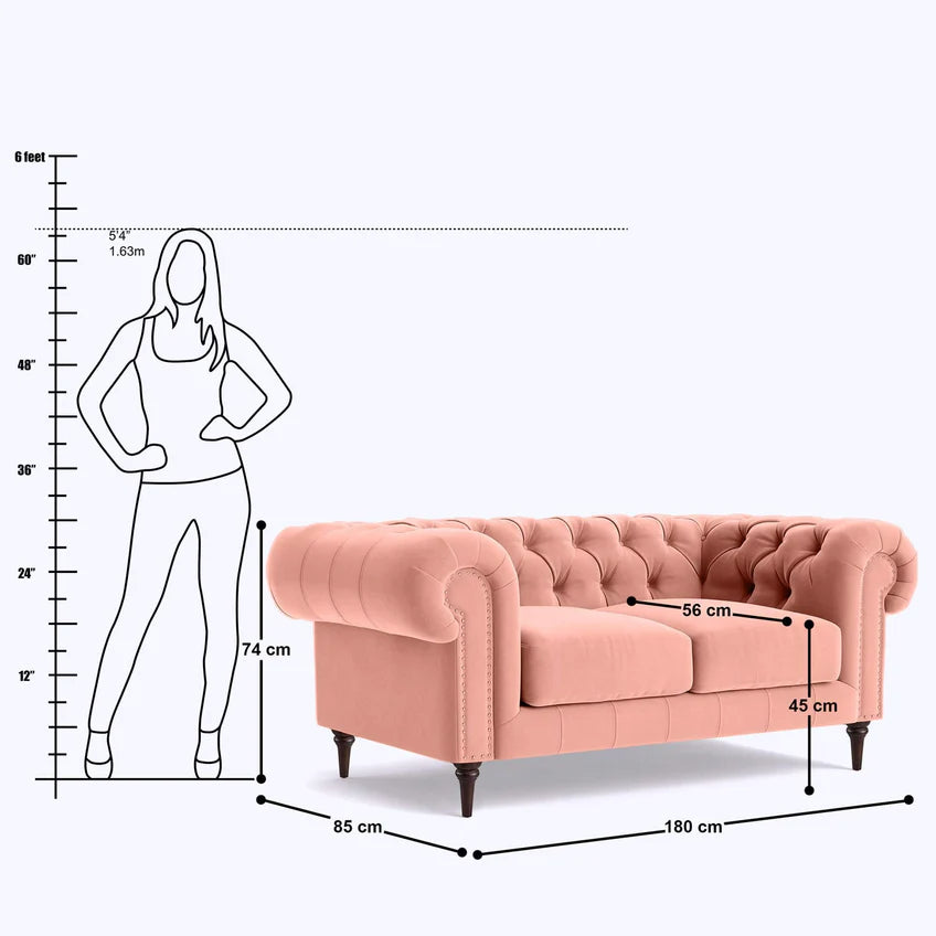 Chesterfield Sofa 2 Seater